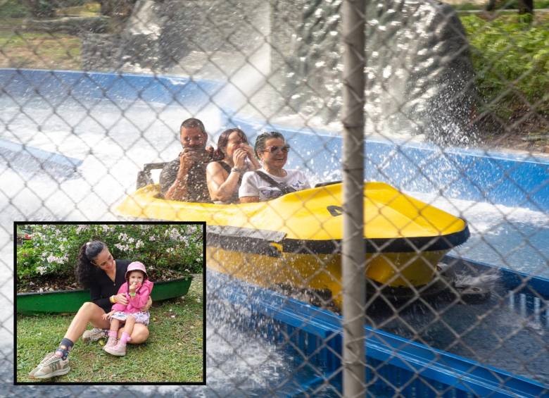 Familias visitando las atracciones del Parque Norte en Medellín. FOTO: cortesía