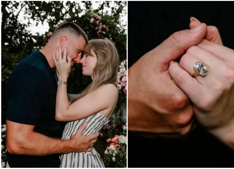 Taylor Swift y Travis Kelce compartieron su compromiso con una sesión de fotos íntima publicada en Instagram, donde la cantante mostró su anillo de bodas. FOTOS tomadas de Instagram @taylorswift