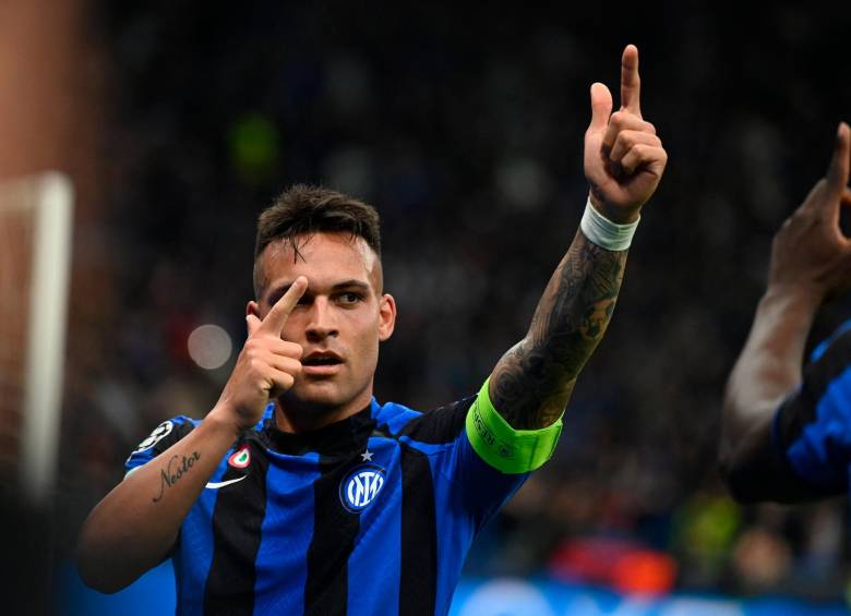 Lautaro Martínez, la gran figura del Inter en la serie semifinal ante el Milan en Champions. FOTO AFP