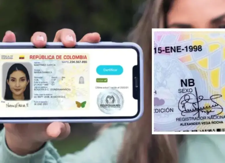 En Colombia, las personas que se consideran no binarias, es decir, ni se identifican como hombre o mujer, no han tenido acceso a la cédula digital. FOTO: Registraduría y cortesía