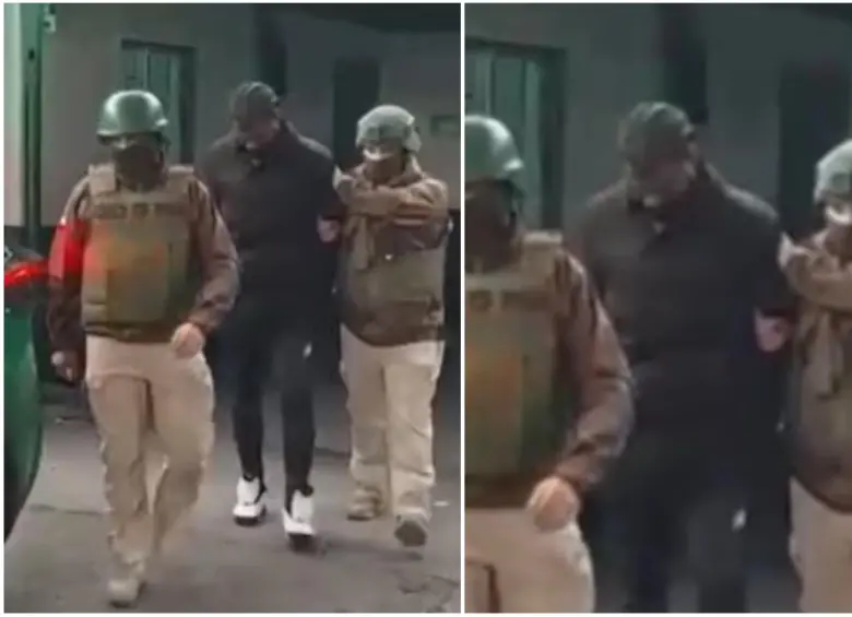 Otra toma de cuando fue capturado Abel Stiven Carabalí. FOTO: Captura de video @AILNews y de redes sociales @ECOH_FiscaliaRM