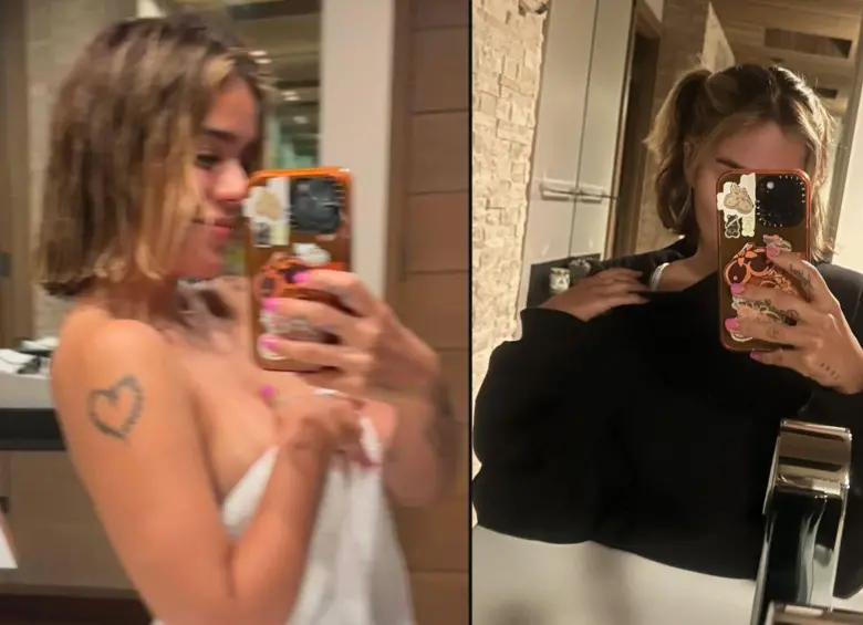 Así mostró la cantante su nueva imagen. Fotos: captura de historias @karolg