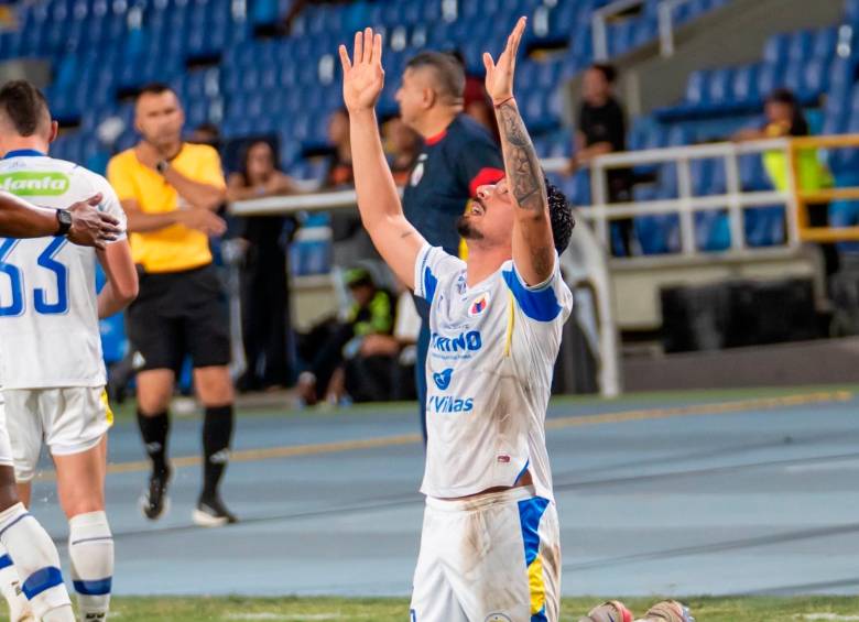 Diego Chaves, autor del gol con el que Pasto le ganó a América. FOTO: X DeporPasto