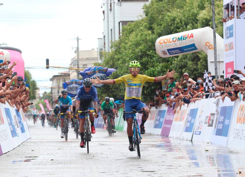 Chía, el hombre más veloz hasta ahora de la Vuelta. FOTO: CORTESÍA FEDEICLISMO