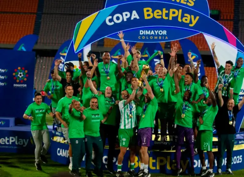 El cuadro verde de Antioquia suma ocho títulos de Copa Colombia con el que consiguió el miércoles 17 de diciembre de 2025 contra Medellín. Foto: Camilo Suárez