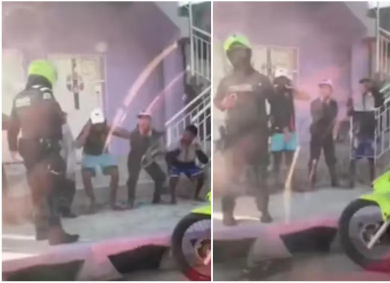 Luego de que el video se conociera en las redes sociales, la medida aplicada por parte del uniformado generó varias opiniones divididas. FOTO: Captura video de redes sociales @EltrinoCo