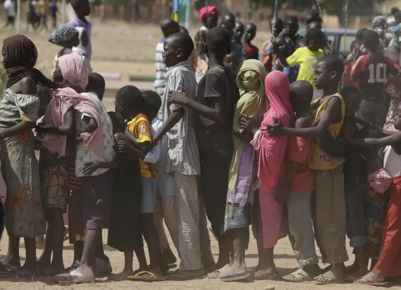 Algunos de los niños liberados en Nigeria. FOTO: AFP