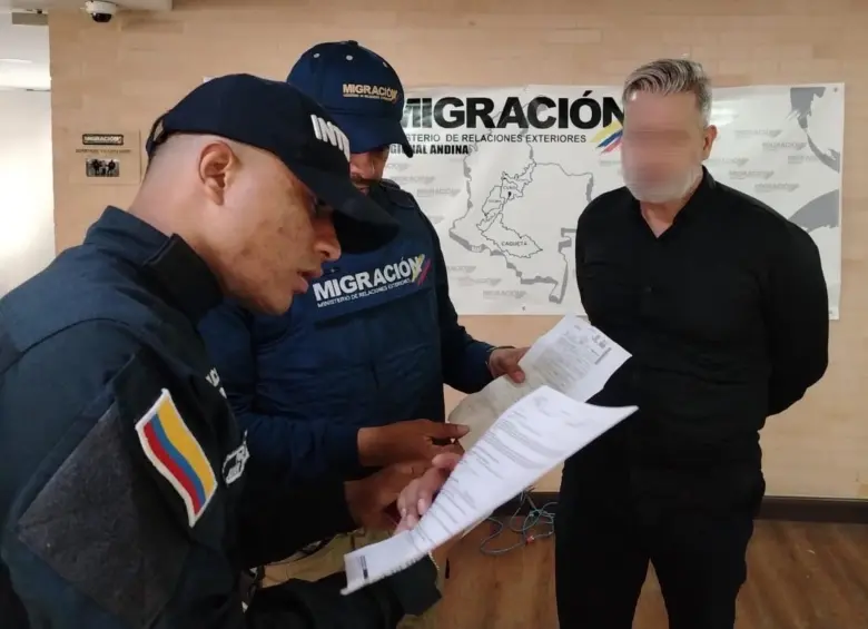 El ciudadano español capturado en la tarde de este martes. FOTO: Migración Colombia / Colprensa