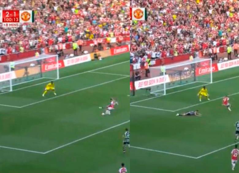 Gabriel Jesus sentenció la victoria del Arsenal sobre Manchester United. FOTO CAPTURA DE PANTALLA ESPN