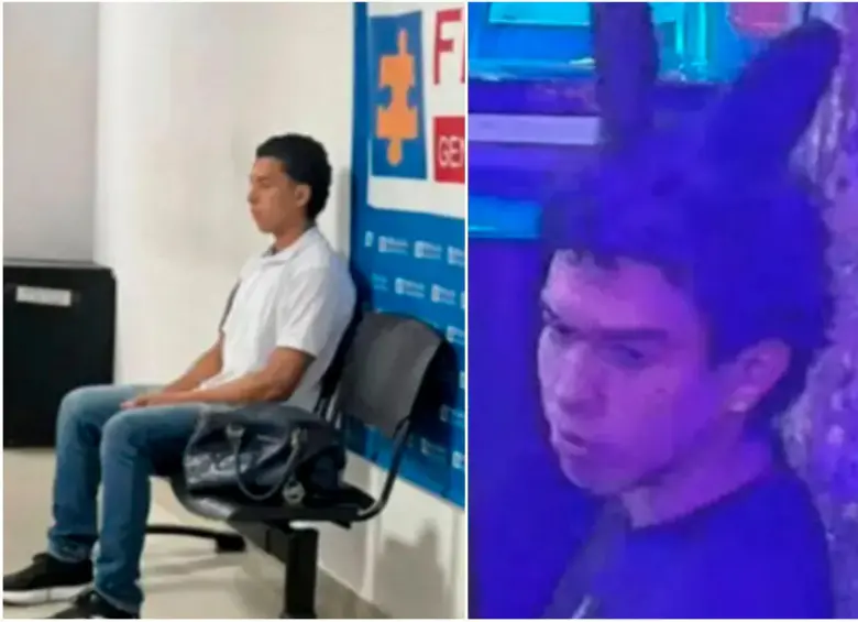 Ricardo Rafael González Castro el día que se entregó a las autoridades, y la noche de Halloween. FOTOS: Fiscalía y captura de video