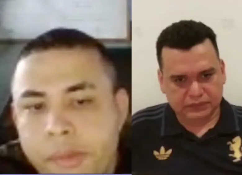 Aldair Montenegro y Digno José Palomino, criminales de “Los Pepes”. Las fotos de este tipo de personajes suelen ser escasas, limitándose a las que se hacen públicas de diligencias judiciales. Foto: Redes sociales.