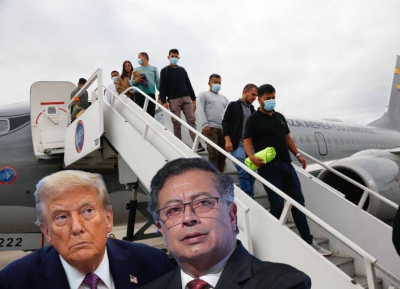 Colombia ha asumido el regreso de deportados desde Estados Unidos luego del impasse diplomático entre Trump y Petro desde hace más de un año. Fotos: Colprensa y Getty Images