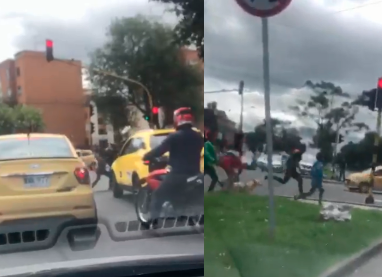 Uno de los atracadores portaba un machete. FOTOS CAPTURA DE PANTALLA 