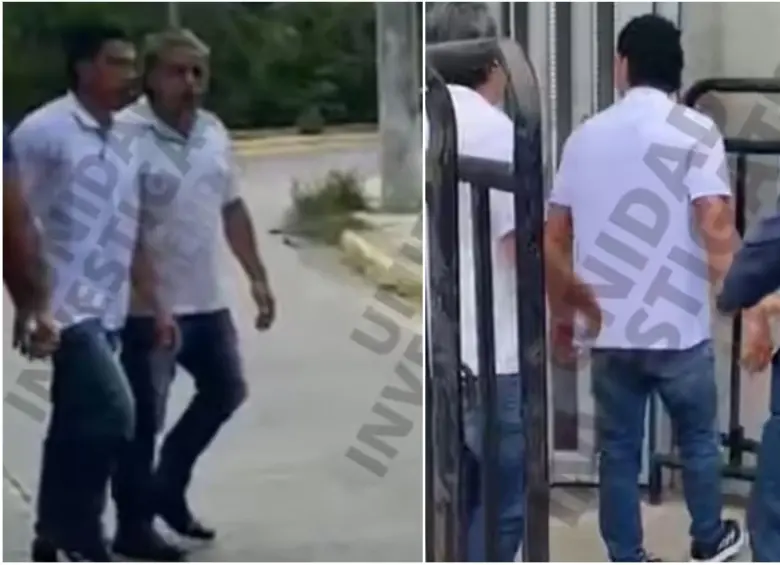 Momento en que Ricardo González llegó a la sede de la Fiscalía General de la Nación en Cartagena, Bolívar, en la mañana de este lunes 10 de noviembre. FOTO: Cortesía El Tiempo