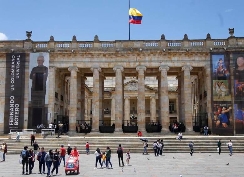 Los homenajes a Fernando Botero comenzaron este viernes en el Capitolio Nacional. FOTO Colprensa