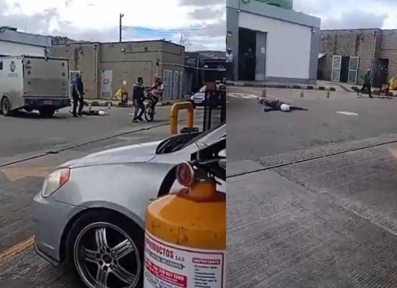 Tiroteo cerca a una estación de gasolina en Soacha dejó múltiples heridos. Foto: Captura videos redes sociales 