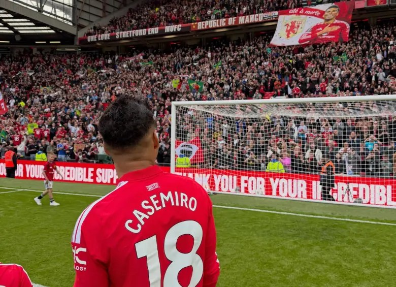 Casemiro en la despedida del Manchester United. FOTO: Tomada de redes sociales @Casemiro
