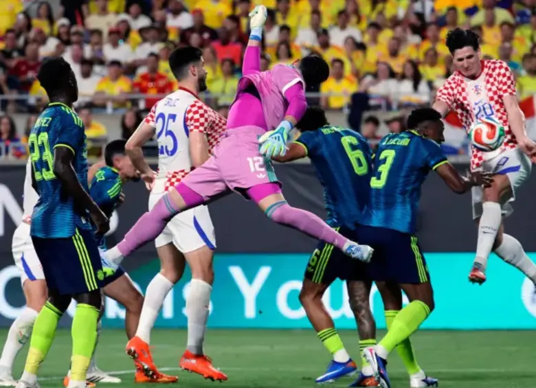 Momento del gol final de Croacia a Colombia. FOTO: Getty