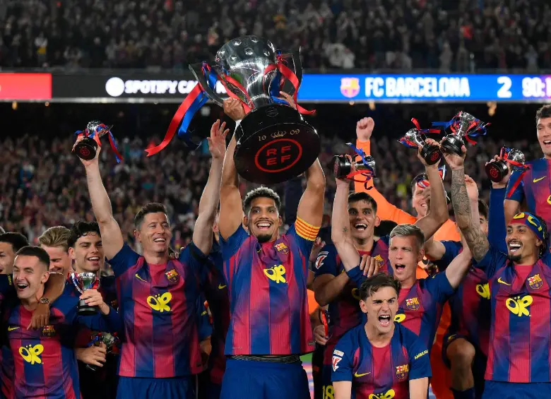 El Barcelona hizo una campaña por encima de los 90 puntos: lleva 91 y aún puede sumar más. FOTO GETTY