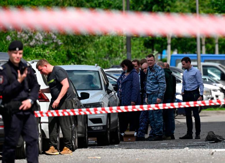 La Policía acordó en Moscú la zona afectada tras el ataque con drones en la capital de Rusia.