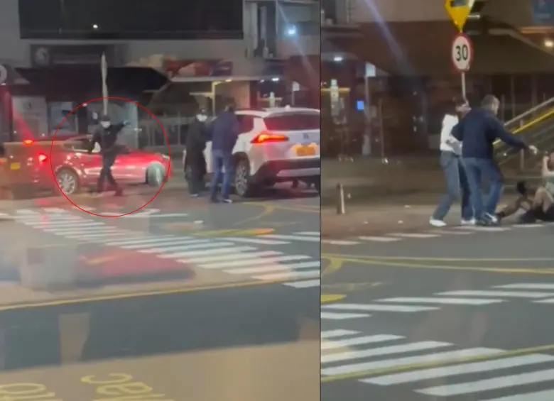 Los delincuentes se movilizaron en un Mazda de color rojo. Sacaron a los dueños de la camioneta y se llevaron el vehículo. Foto: Captura de video/Redes sociales. 