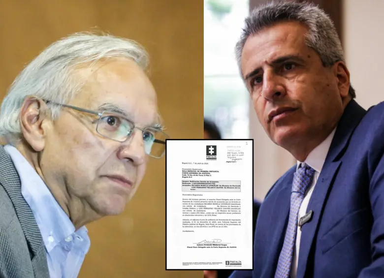 A la izquierda, el exministro de Hacienda Ricardo Bonilla; a la derecha el exministro del Interior Luis Fernando Velasco. Foto: Colprensa/Redes Sociales.