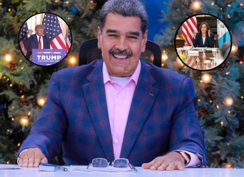 Nicolás Maduro se pronunció en uno de sus programas televisivos sobre si a Venezuela le convenía Trump o Harris. FOTOS: Getty Images y Europa Press