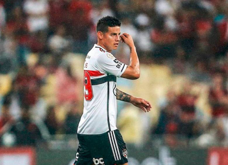 James espera tener con Sao Paulo nuevas oportunidades para lograr títulos. FOTO TWITTER JAMES RODRÍGUEZ