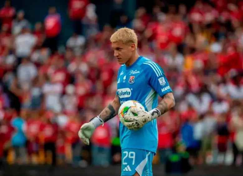 El arquero uruguayo Washington Aguerre volvió a ser titular con el Medellín en un partido por Liga después de un par de meses. FOTO: Juan Antonio Sánchez
