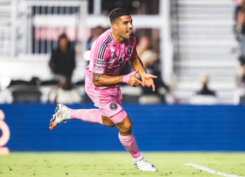 Luis Suárez anotando gol en su último partido con Inter de Miami. FOTO: Redes sociales @InterMiamiCF