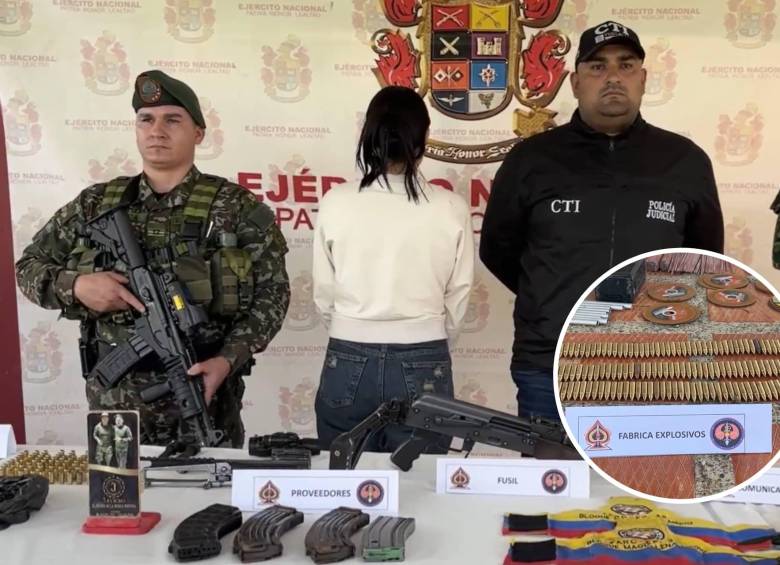 ‘La Mona’, operadora de drones y explosivista de las disidencias, se entregó en Briceño. Foto: @FuerzasMilCol