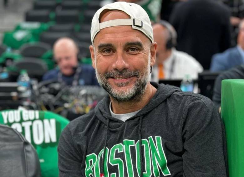 Pep Guardiola estuvo en el primer juego de la final entre Boston Celtics y Dallas Mavericks. Foto: Instagram @nba