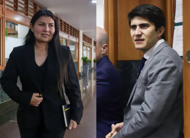 Karen Manrique y Wadith Manzur en juicio por presunta corrupción. Foto: Colprensa