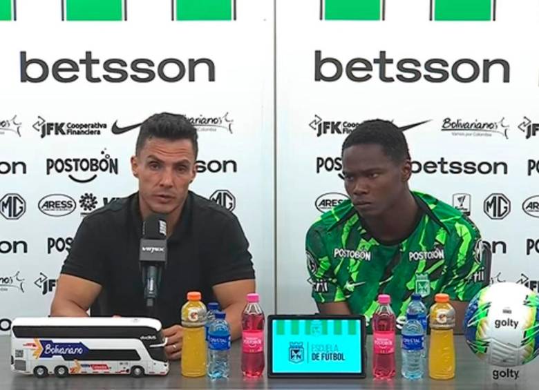 Lucas González y Neider Parra en rueda de prensa. FOTO: Captura de vídeo