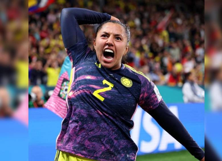 Manuela Vanegas, autora del segundo gol de Colombia ante Alemania. FOTO @FIFAWORDCUP_ES 