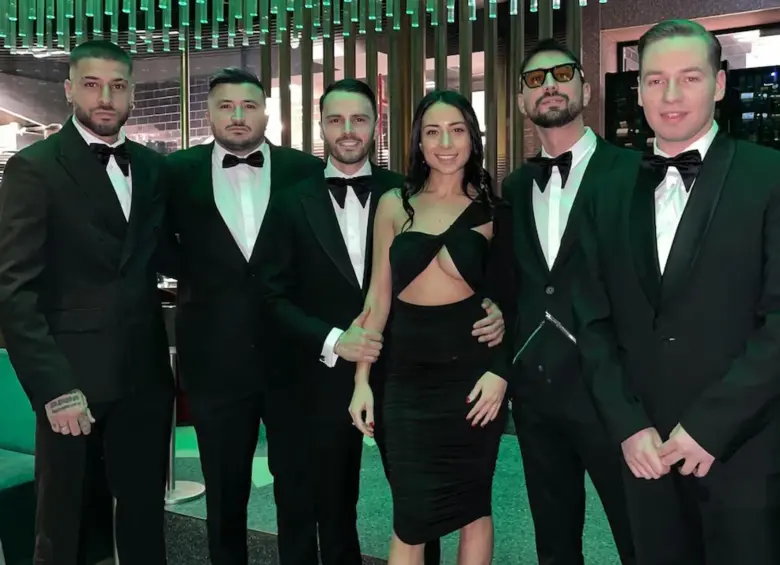 Los dueños y colaboradores de la agencia acusada de drogas y prostitución. FOTO: Tomada de redes sociales de Emanuele Buttini