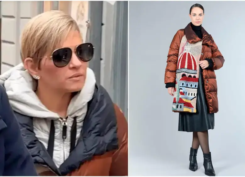 Verónica Alcocer usaba una costosa chaqueta cuando un periodista sueco intentó entrevistarla. FOTO: Cortesía Expressen y tomada de la página web de Romagna Furs