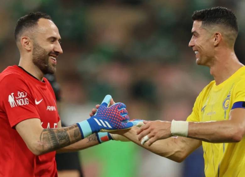 En esta temporada, Ospina y Ronaldo han jugado 775 minutos juntos en 10 partidos, donde ambos han sido piezas importantes en el esquema del conjunto árabe, Al-Nassr. FOTO: AFP