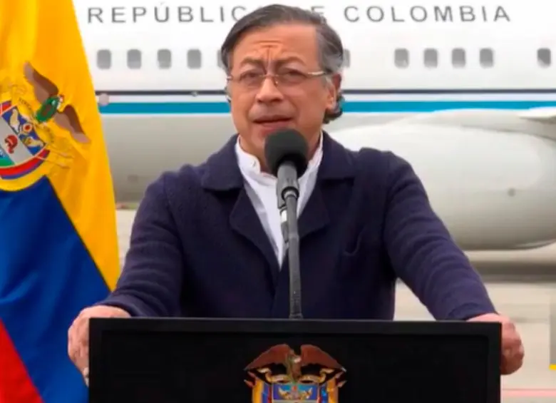 El presidente grabó la alocución antes de viajar a Bucaramanga en la tarde de este miércoles. FOTO: Captura de video
