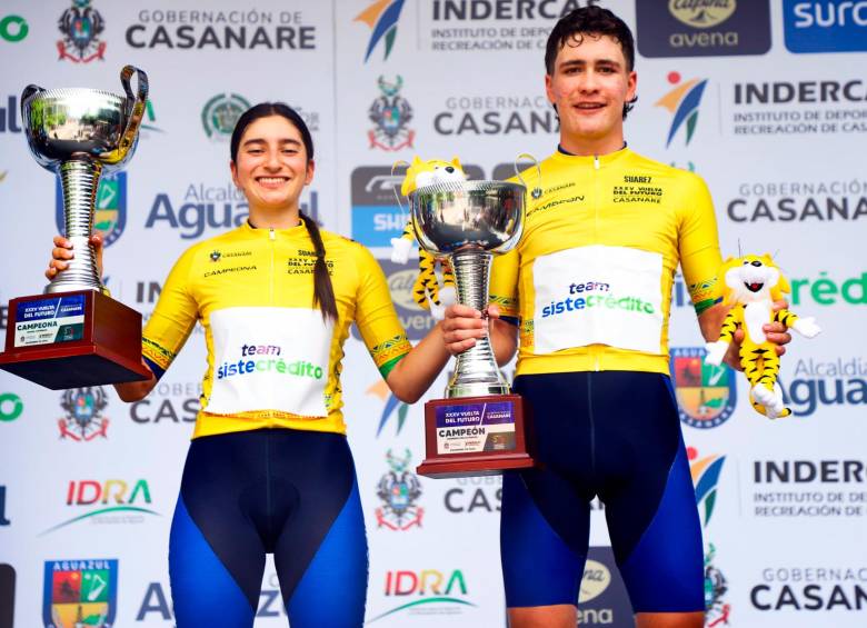 La ciclista antioqueña Samara Bedoya se coronó campeona de la Vuelta al Futuro en la rama femenina. El paisa José Manuel Posada se subió al primer escaño del podio en la competencia masculina. FOTOs fedeciclismo