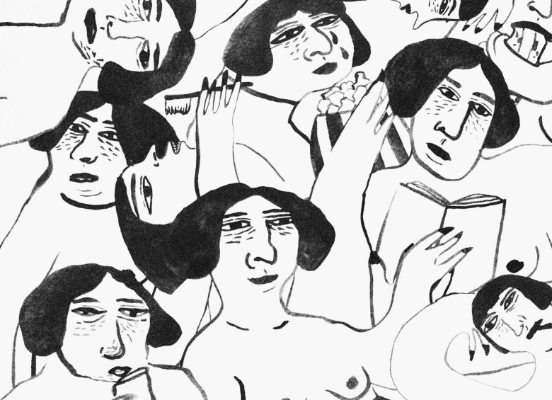 Título ilustración: Todo al mismo tiempo / Sara Rodas Correa / @miradademolusco / Técnica: Acuarela / edición digital / 2020 