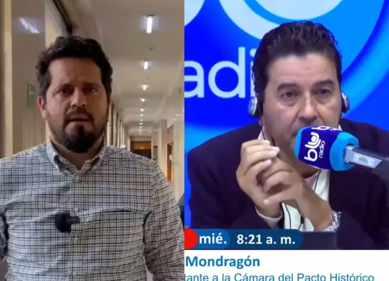 Alfredo Mondragón, representante y Néstor Morales, director de Mañanas Blu. FOTO CAPTURA DE PANTALLA