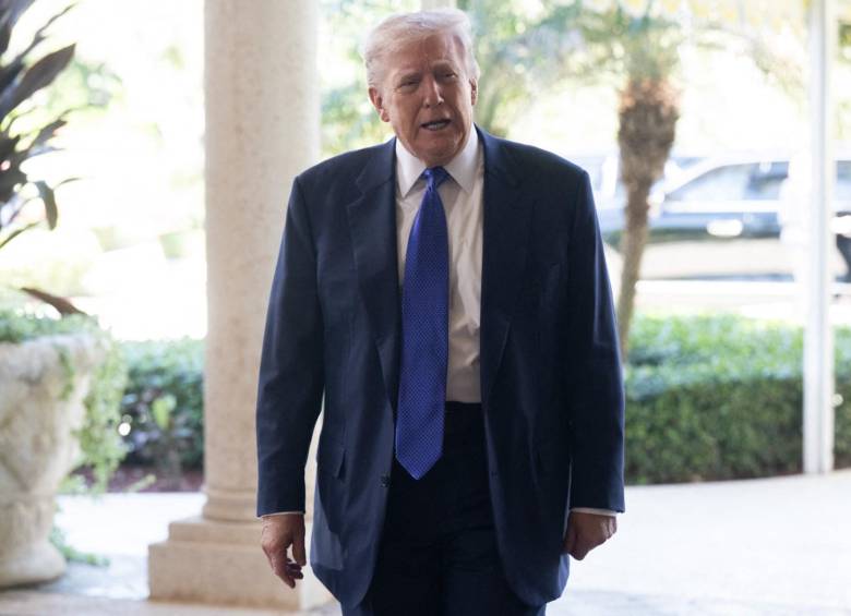 Donald Trump en Mar-a-Lago, Florida. FOTO: AFP