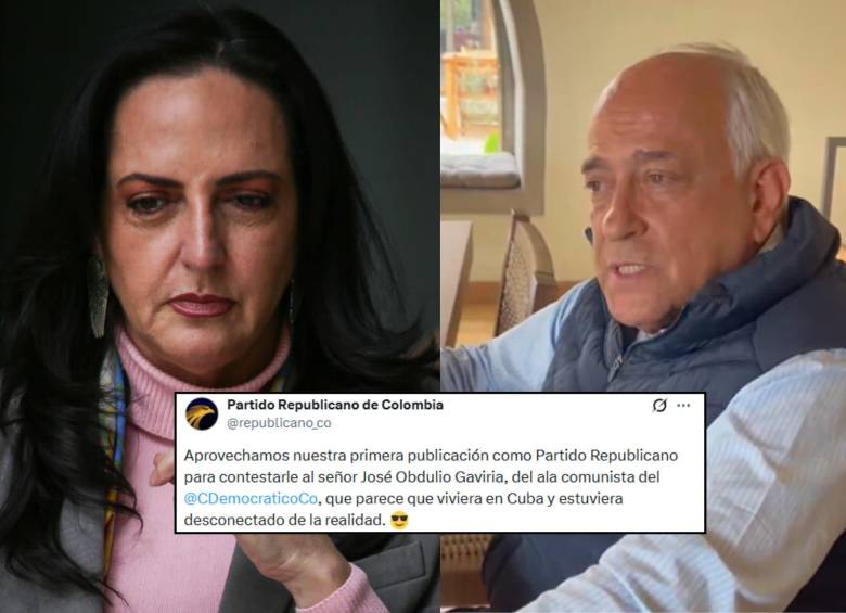 El Partido Republicano, que ahora lidera María Fernanda Cabal, se fue contra el excongresista del Centro Democrático José Obdulio Gaviria. Foto: Colprensa/Captura de video.