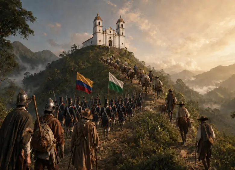 Imagen ilustrativa de la historia del Oriente antioqueño ligada a los caminos de Antioquia. FOTO: imagen generada por IA
