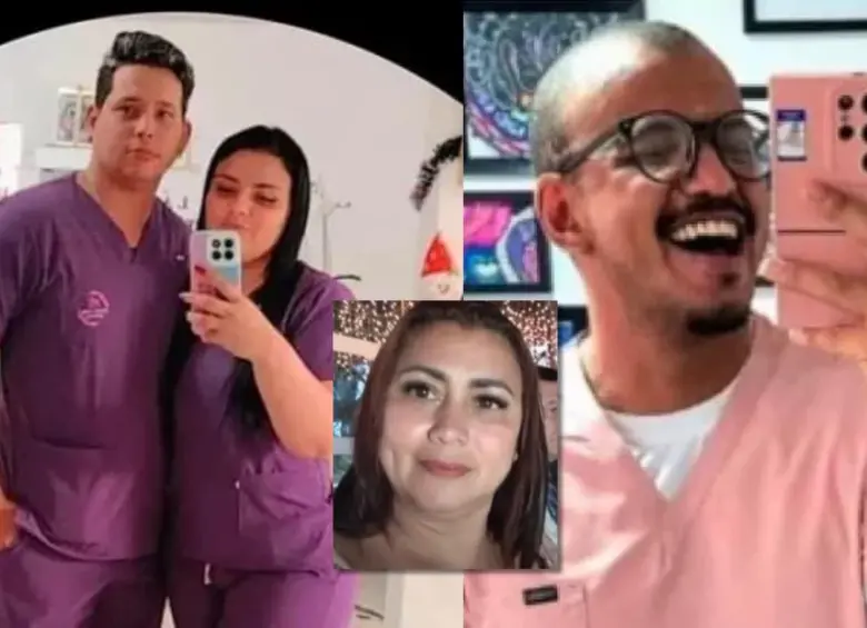 Estos son los tres administradores del centro estético ilegal Beauty Láser M.L., señalado por la desaparición de Yulixa Toloza tras un procedimiento estético en Bogotá. FOTO: Redes sociales.