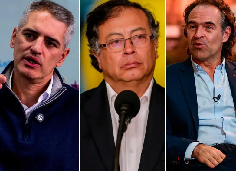 Andrés Julián Rendón, Gustavo Petro y Federico Gutiérrez han protagonizado debates públicos. Fotos EL COLOMBIANO y Colprensa.