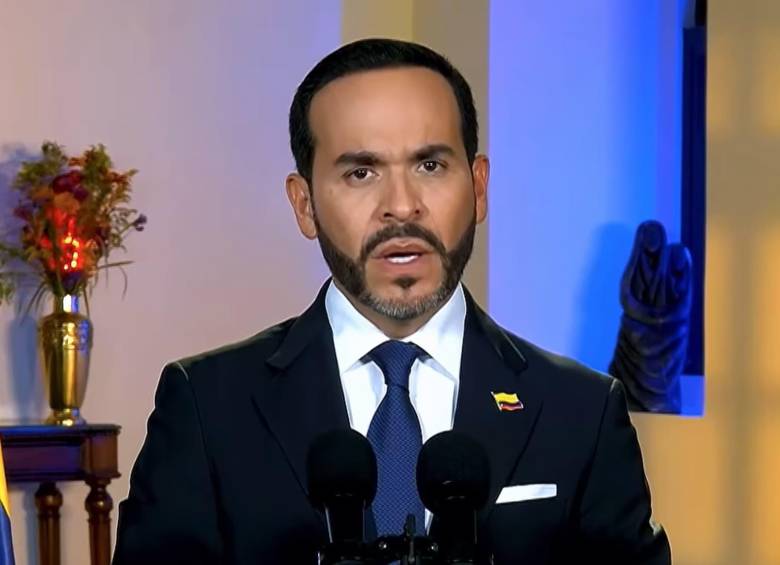 El presidente Abelardo de la Espriella dio su alocución desde la sede presidencial de Barranquilla. Foto: Captura de video.