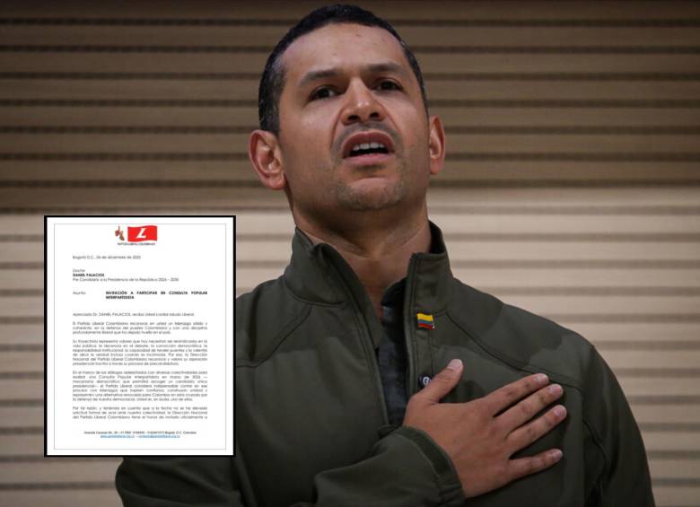 El exministro Daniel Palacios recibió una misiva del Partido Liberal para ser coavalado de cara a una consulta interpartidista en marzo. Fotos: Colprensa y Partido Liberal 