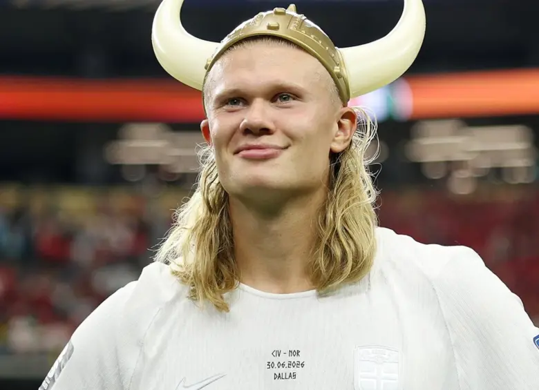 Erling Haaland, el delantero goleador de Noruega con cinco goles en el Mundial 2026. FOTO: Fifa
